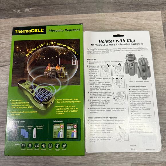 New unsealed, BUNDLE! ThermaCELL Mosquito Repellent Plus Holster with Clip - Picture 2 of 3
